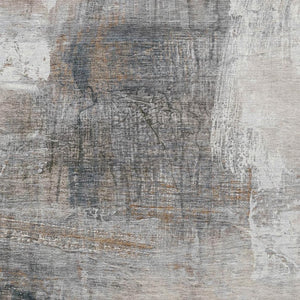 HomeRoots 5' Abstract Beige and Gray Area Rug - Stylish, Washable Indoor/Outdoor Design for High-Traffic Areas 9' X 12' 632027
