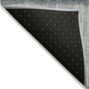 HomeRoots 5' Blue and Gray Abstract Area Rug - Durable, Washable Design for Indoor and Outdoor Use, Modern Style 10' X 14' 632046
