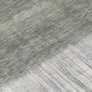 HomeRoots 5' Fern Green and Gray Abstract Area Rug - Stylish, Washable Design for Indoor and Outdoor Spaces 8' X 10' 632050
