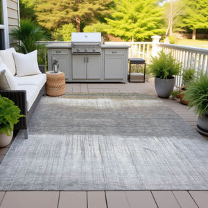 HomeRoots 5' Stylish Taupe and Gray Abstract Area Rug - Washable, Durable for Indoor and Outdoor Spaces 5' X 8' 632066
