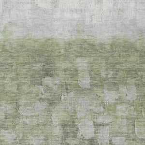 HomeRoots 5' X 8' Fern Green and Silver Abstract Area Rug - Stylish, Washable, Indoor/Outdoor, Easy Care! 632072