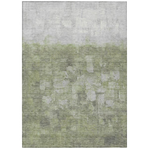 HomeRoots 5' X 8' Fern Green and Silver Abstract Area Rug - Stylish, Washable, Indoor/Outdoor, Easy Care! 632072