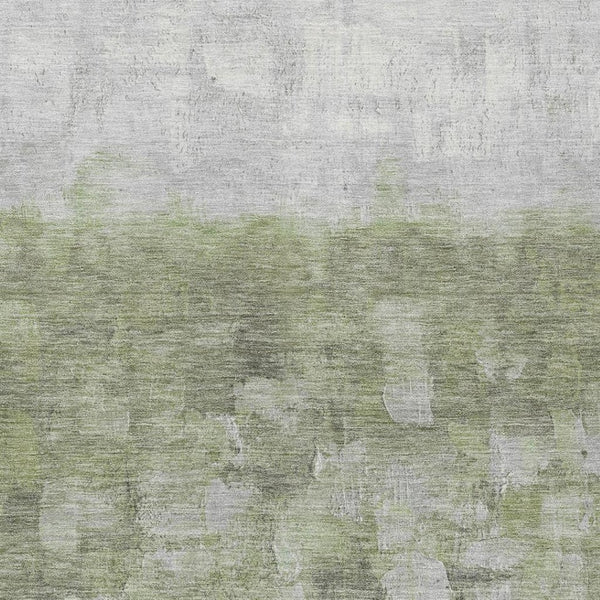 HomeRoots 9' X 12' Fern Green & Silver Abstract Area Rug – Durable, Washable, Stylish for Indoors & Outdoors 632075