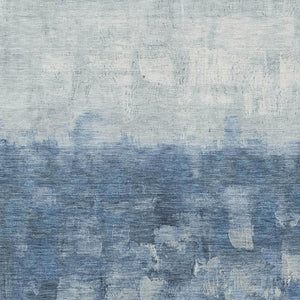 HomeRoots 8' X 10' Navy Blue And Silver Abstract Area Rug – Stylish, Durable, Washable for Indoor & Outdoor Use 632080