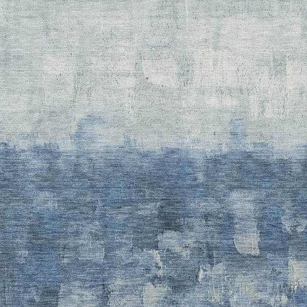 HomeRoots 8' X 10' Navy Blue And Silver Abstract Area Rug – Stylish, Durable, Washable for Indoor & Outdoor Use 632080