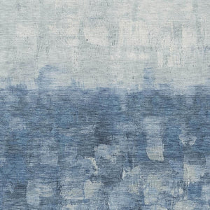 HomeRoots 10' Navy Blue & Silver Abstract Area Rug - Stylish, Washable, Durable for Indoor/Outdoor Use! 632082