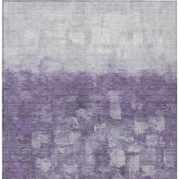 HomeRoots 5' Contemporary Purple and Silver Abstract Washable Area Rug for Indoor and Outdoor Spaces 5' X 8' 632090