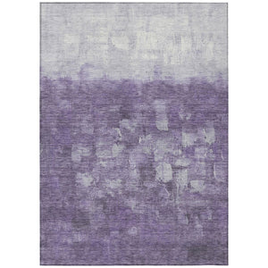 HomeRoots 5' Contemporary Purple and Silver Abstract Washable Area Rug for Indoor and Outdoor Spaces 5' X 8' 632090