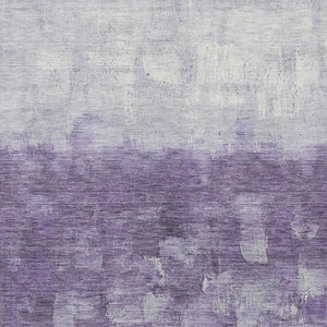 HomeRoots 5' Contemporary Purple and Silver Abstract Washable Area Rug for Indoor and Outdoor Spaces 9' X 12' 632093