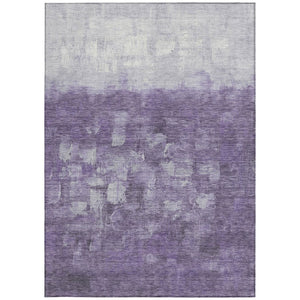 HomeRoots 5' Contemporary Purple and Silver Abstract Washable Area Rug for Indoor and Outdoor Spaces 10' X 14' 632094
