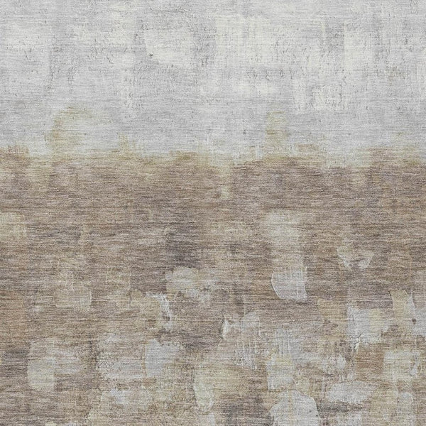 HomeRoots 9' X 12' Taupe and Silver Abstract Washable Area Rug for Indoor/Outdoor Use – Stylish & Durable! 632105