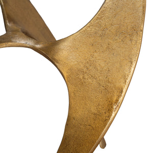 Zuo Modern Sabel Side Table Gold - Modern Glass & Aluminum Accent Table For Stylish Living Room & Bedroom Decor Gold Glass,Aluminum 110645-zuo-modern