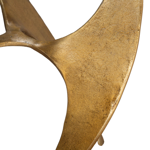 Zuo Modern Sabel Side Table Gold - Modern Glass & Aluminum Accent Table For Stylish Living Room & Bedroom Decor Gold Glass,Aluminum 110645-zuo-modern