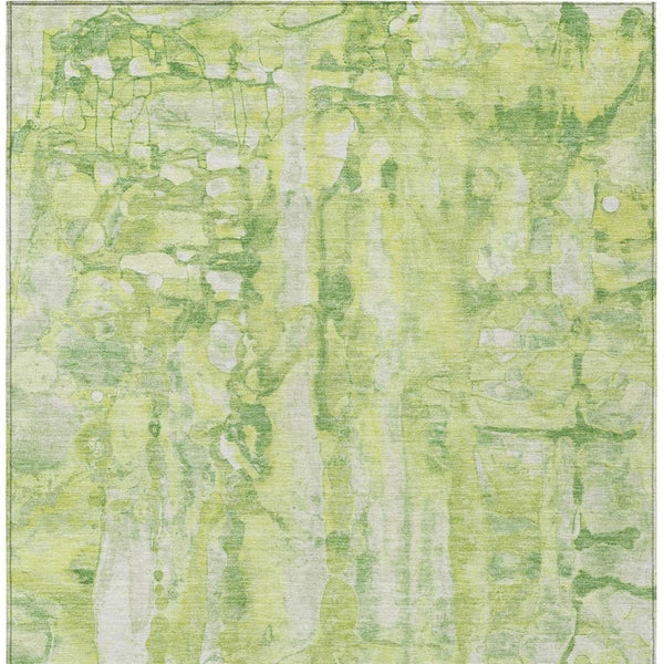 HomeRoots 5' Vibrant Lime Green and Ivory Abstract Area Rug - Stylish, Durable, and Washable for Indoor/Outdoor Use 5' X 8' 632126