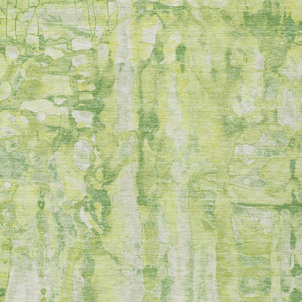 HomeRoots 9' Vibrant Lime Green & Ivory Abstract Area Rug - Durable, Washable for Indoor & Outdoor Use! 632129