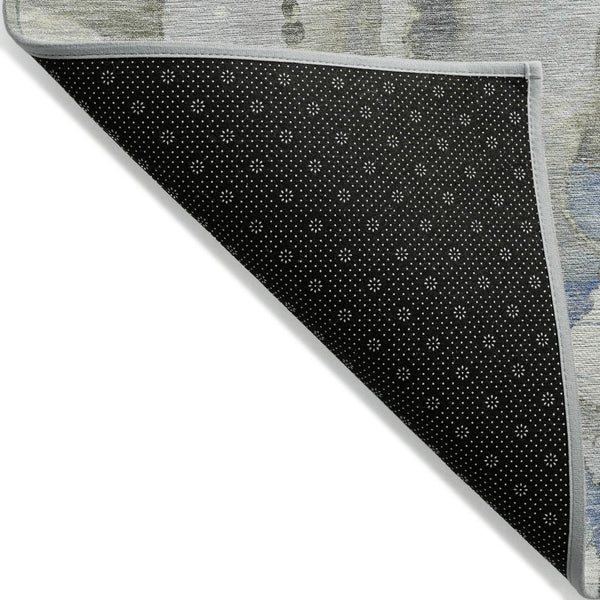 HomeRoots 5' Sky Blue and Gray Abstract Area Rug - Stylish, Washable Design for Indoor and Outdoor Spaces 10' X 14' 632142