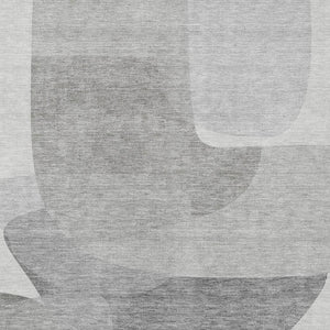 HomeRoots 5' Linen and Gray Abstract Area Rug - Stylish, Durable, Washable Design for Indoor and Outdoor Use 5' X 8' 632162