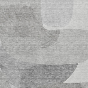 HomeRoots 5' Linen and Gray Abstract Area Rug - Stylish, Durable, Washable Design for Indoor and Outdoor Use 9' X 12' 632165