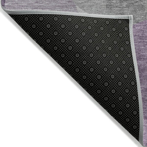 HomeRoots 5' Purple and Gray Abstract Area Rug – Stylish, Washable Design for Indoor and Outdoor Living Spaces 8' Round 632181