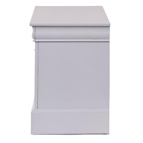 English Elm White 2-Drawer Nightstand with Smooth Kenlin Glides, Dovetail Drawers & Metal Handles for Elegance B062P189242