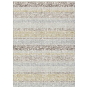 HomeRoots 5' Striped Ivory and Beige Area Rug - Stylish, Durable Indoor/Outdoor Rug for Versatile Décor Solutions 5' X 8' 632222
