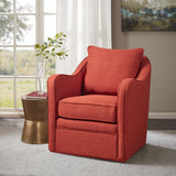 Madison Park Brianne Transitional Wide Seat Swivel Arm Chair MP103-1144 Orange