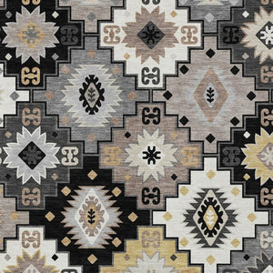 HomeRoots 5' Southwestern Geometric Area Rug - Washable Indoor Outdoor Design for Stylish, High-Traffic Spaces 9' X 12' 632255