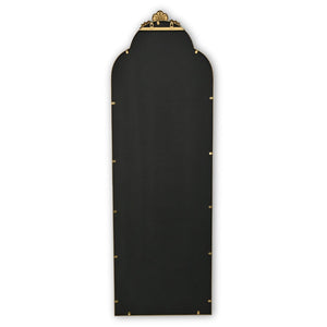 HomeRoots 65" Elegant Gold Metal Arch Full-Length Mirror - Victorian Design, Premium Glass, Versatile Placement 632347