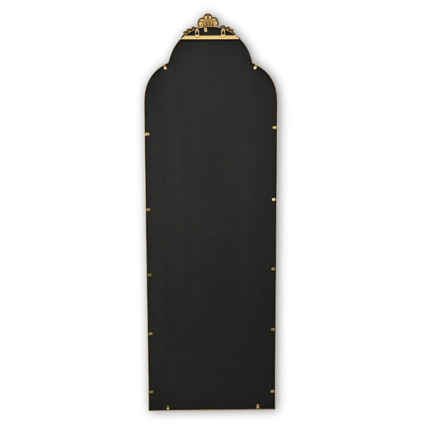 HomeRoots 65" Elegant Gold Metal Arch Full-Length Mirror - Victorian Design, Premium Glass, Versatile Placement 632347