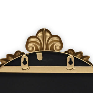 HomeRoots 65" Elegant Gold Metal Arch Full-Length Mirror - Victorian Design, Premium Glass, Versatile Placement 632347