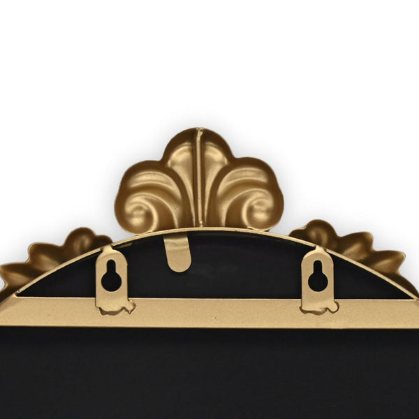 HomeRoots 65" Elegant Gold Metal Arch Full-Length Mirror - Victorian Design, Premium Glass, Versatile Placement 632347
