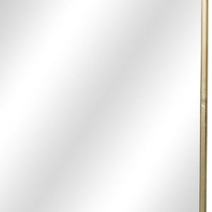 HomeRoots 30" Gold Metal Accent Mirror - Elegant Minimalist Design for Contemporary Home Décor & Easy Hanging 632349