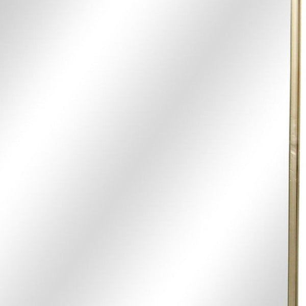 HomeRoots 30" Gold Metal Accent Mirror - Elegant Minimalist Design for Contemporary Home Décor & Easy Hanging 632349