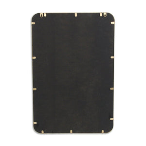 HomeRoots 30" Gold Metal Accent Mirror - Elegant Minimalist Design for Contemporary Home Décor & Easy Hanging 632349