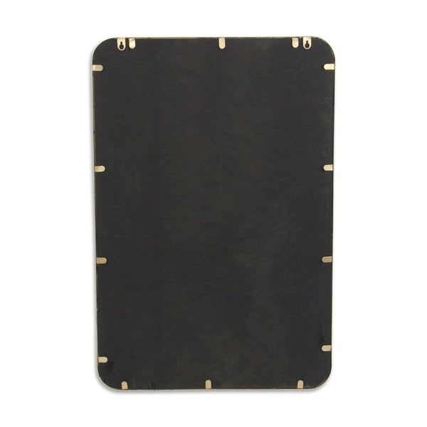 HomeRoots 30" Gold Metal Accent Mirror - Elegant Minimalist Design for Contemporary Home Décor & Easy Hanging 632349