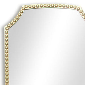HomeRoots 64" Gold Metal Beaded Arch Full-Length Mirror – Elegant Home Decor for Bedrooms, Hallways & Entryways 632351