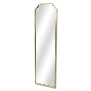 HomeRoots 64" Gold Metal Beaded Arch Full-Length Mirror – Elegant Home Decor for Bedrooms, Hallways & Entryways 632351