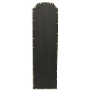 HomeRoots 64" Gold Metal Beaded Arch Full-Length Mirror – Elegant Home Decor for Bedrooms, Hallways & Entryways 632351