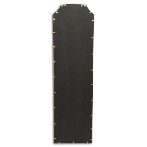 HomeRoots 64" Gold Metal Beaded Arch Full-Length Mirror – Elegant Home Decor for Bedrooms, Hallways & Entryways 632351