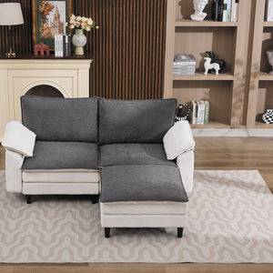 English Elm 70.87" Chenille Modular Cloud Sectional with Ottoman Deep Plush Seating for Living Rooms W5029S00001