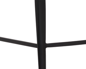 Sunpan Astra Counter Stool - Modern Faux Leather Design with Strong Iron Legs for Stylish Comfort Black / Cinnamon Brown
