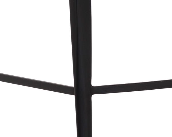 Sunpan Astra Counter Stool - Modern Faux Leather Design with Strong Iron Legs for Stylish Comfort Black / Cinnamon Brown