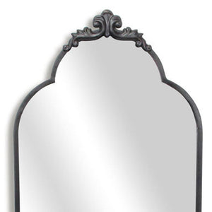 HomeRoots 65" Elegant Black Metal Arch Full-Length Mirror - Victorian Design for Stylish Home Décor & Reflection 632510