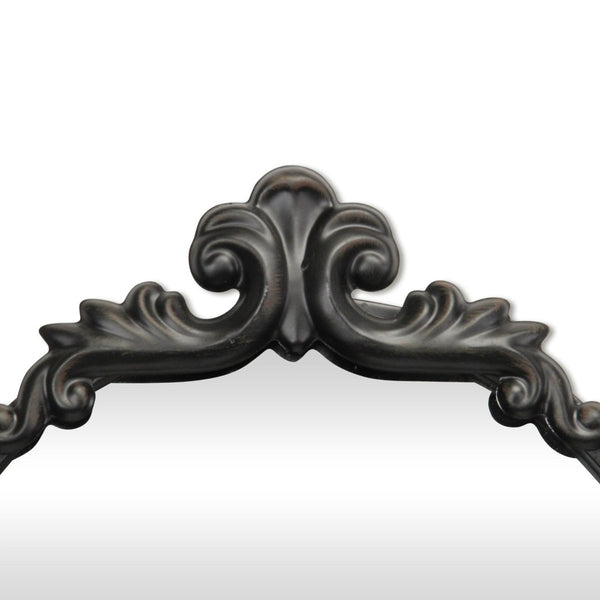 HomeRoots 65" Elegant Black Metal Arch Full-Length Mirror - Victorian Design for Stylish Home Décor & Reflection 632510