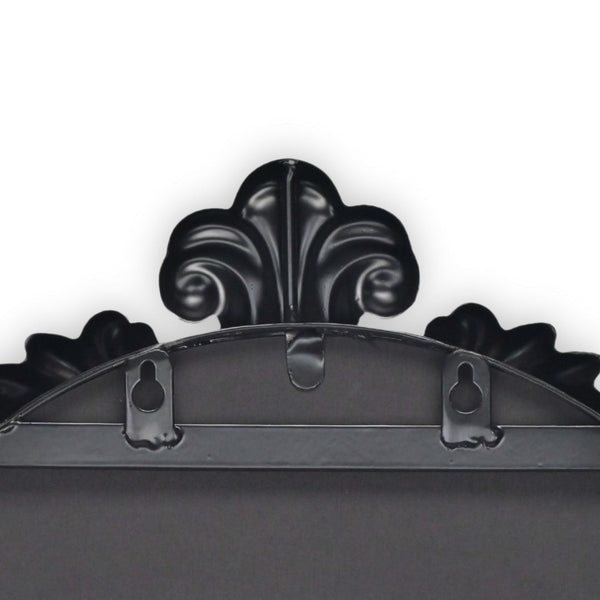 HomeRoots 65" Elegant Black Metal Arch Full-Length Mirror - Victorian Design for Stylish Home Décor & Reflection 632510