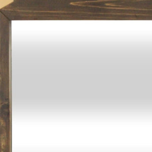 HomeRoots 22" Rustic Brown Wood Square Accent Mirror with Elegant Gold Bow Accents - Perfect for Any Room Decor! 632514
