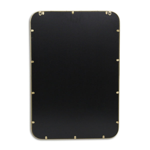 HomeRoots 32" Gold Metal Beaded Accent Mirror – Timeless Elegance for Living Rooms, Bedrooms, and More! 632592