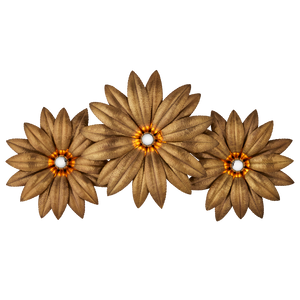 Alithea Nature-Inspired Brass Wall Sconce with Hand-Hammered Petals for Elegant Home Illumination