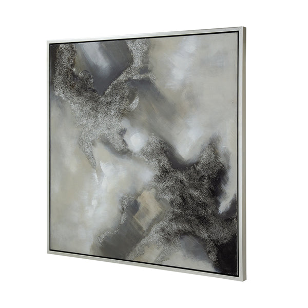 English Elm 39.4X39.4" Stormy Skies Framed Hand-Painted Wall Art - Evocative Modern Decor For Tranquil Spaces W2078P313333