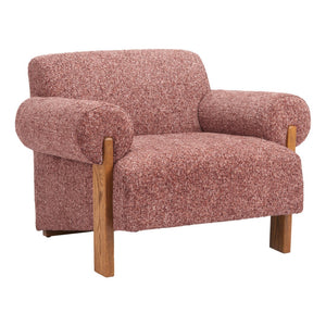 HomeRoots 39" Copper Woven Upholstery Arm Chair with Solid Wood Frame – Modern Comfort for Any Space 632601